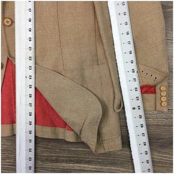 TOMBOLINI Mens Cotton Blazer Sport Coat Casual Jacket Size 42R Classic Suit - Picture 9 of 12